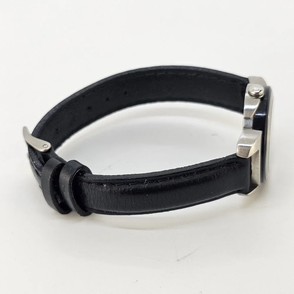 Victorinox Women's Watch 28MM Black Dial Black Leather Bands NEW Battery READ